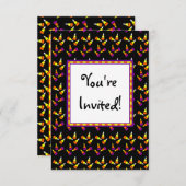 Invitations Halloween Candy Custom Party (Devant / Derrière)