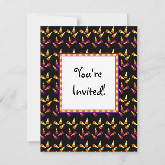 Invitations Halloween Candy Custom Party (Devant)