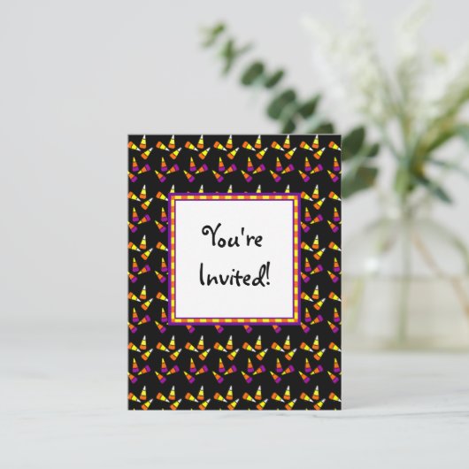 Invitations Halloween Candy Custom Party (Debout devant)