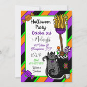 Invitations Halloween personnalisés | Sorcière et  (Devant)