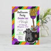 Invitations Halloween personnalisés | Sorcière et  (Debout devant)