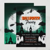 Invitations Halloween pour vos amis et votre famil (Devant / Derrière)