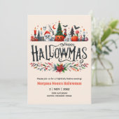 Invitations Hallowmas Halloween Christmas Mashup (Debout devant)