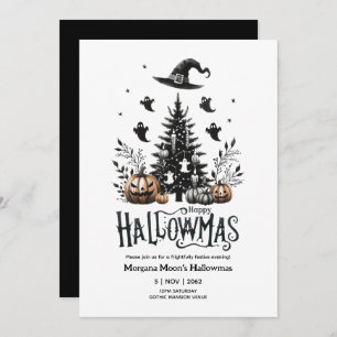 Invitations Hallowmas Halloween Christmas Mashup