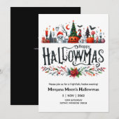 Invitations Hallowmas Halloween Christmas Mashup (Devant / Derrière)
