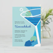 Invitations Hanoukka Party avec cocktails (Debout devant)