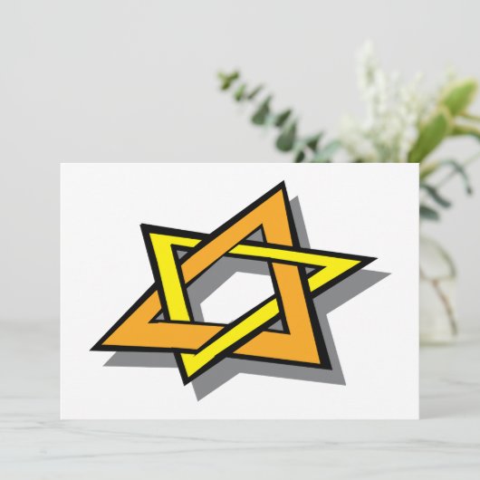 Invitations Hanoukka Star (Debout devant)