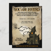 Invitations hantées à la House Party d'Halloween (Devant / Derrière)