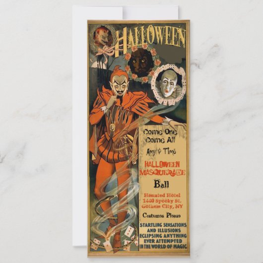 Invitations hantées du parti Halloween (Devant)