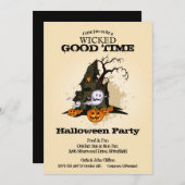 Invitations Haunted House Halloween (Devant / Derrière)