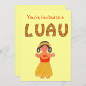 Invitations hawaïennes de partie de ~ de Luau (Devant / Derrière)