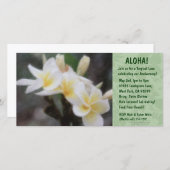 Invitations Hawaïennes Floral Luau (Devant / Derrière)