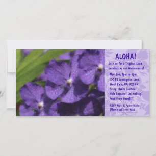 Invitations Hawaïennes Floral Luau