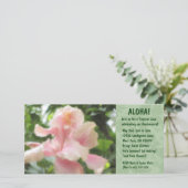 Invitations Hawaïennes Floral Luau (Debout devant)