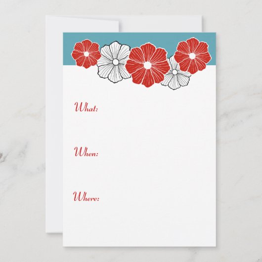 Invitations Hawaiian Retro (Dos)