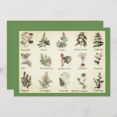 Invitations Herbes et épices (Devant / Derrière)