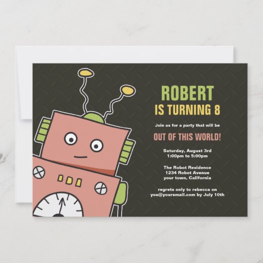 Invitations heureuses de fête d'anniversaire de (Devant)
