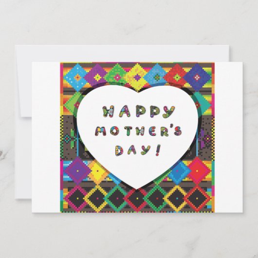 Invitations heureuses de jour de mères (Devant)