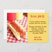 Invitations Hot Dog (Devant / Derrière)