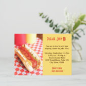 Invitations Hot Dog (Debout devant)