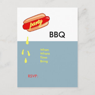 Invitations Hotdog de l'heure du parti