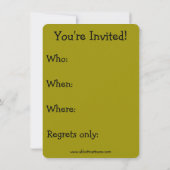 Invitations humoristiques de la fête de la marmott (Dos)