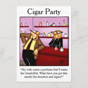 Invitations humoristiques du Cigar Party