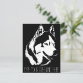 Invitations Husky Personnalisées Carte Husky Sibér (Debout devant)