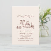 Invitations illustrées du dîner de répétition (Debout devant)