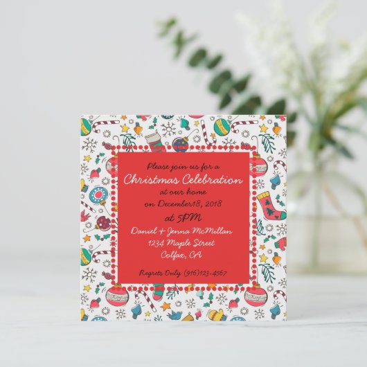 Invitations Imprimantes De Noël (Debout devant)