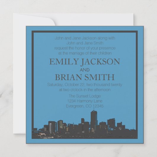 invitations industriels sur mesure de Denver Color (Devant)