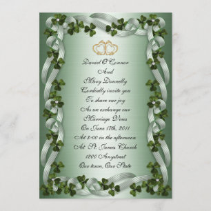 Invitations irlandaises de mariage élégantes