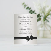 Invitations ivoire et Black Mariage damassé (Debout devant)