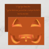 Invitations Jack-o-Lantern Cartes d'Halloween pers (Devant / Derrière)