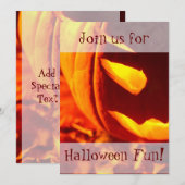 Invitations Jack o' Lantern Halloween (Devant / Derrière)