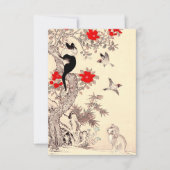 Invitations japonaises de chaton et de chiot (Devant)