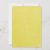 Invitations jaunes de Fête de la mariée de pot de (Dos)