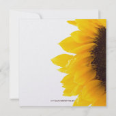 Invitations jaunes de mariage de tournesol (Dos)