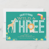 Invitations jeunes, sauvages, et trois de fille (Devant)