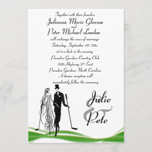 Invitations jouantes au golf lunatiques de mariage