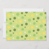 Invitations jumelles de baby shower de pois (Dos)