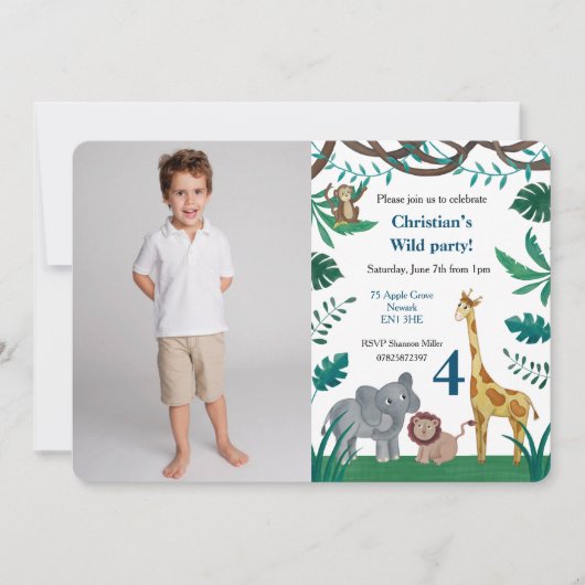 Invitations jungle (Devant)