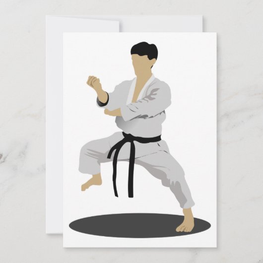 Invitations Karate Pose (Devant)