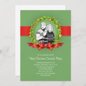 Invitations laides de partie de chandail de Noël (Devant / Derrière)