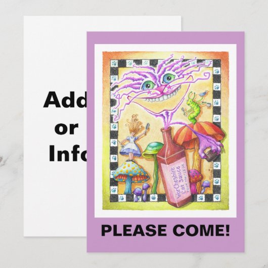 INVITATIONS - Le CAT WorCHESHIRE (Devant / Derrière)