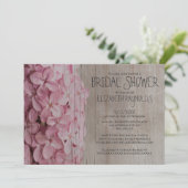 Invitations lilas rustiques de Fête de la mariée (Debout devant)