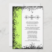 Invitations Lime Green Quinceanera (Devant)