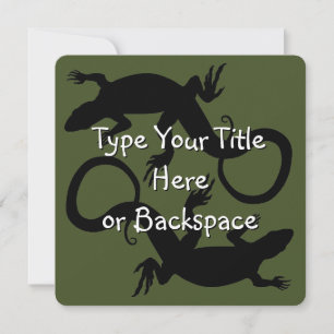 Invitations Lizard Art Reptile personnalisé RSVP