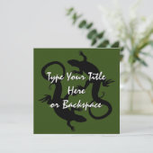 Invitations Lizard Art Reptile personnalisé RSVP (Debout devant)