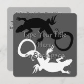 Invitations Lizard Art Reptile personnalisé RSVP (Devant / Derrière)